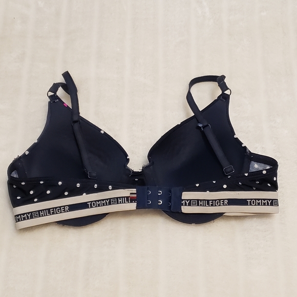 Tommy Hilfiger Polka Dot Classic Tee Push Up Bra 34C - Picture 4 of 8
